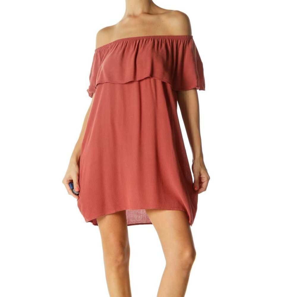 Poetry Red Off-Shoulder Dress - Picture 1 of 3